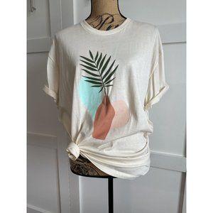 Boutique Oversized Boho Plant T-Shirt